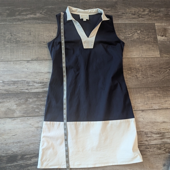 Sail to Sable Navy and White Midi Dress - Picture 8 of 9